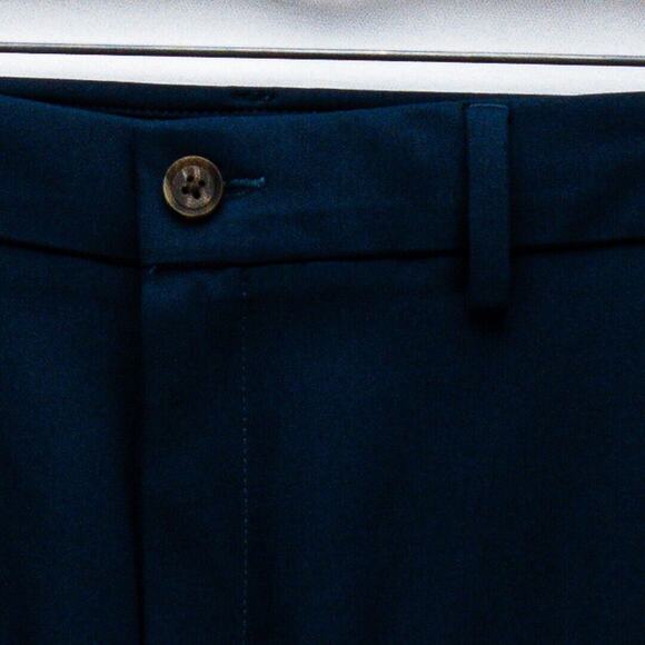 Haggar Chinos Men's 40X30 Pants Blue Stretch Straight Leg Wrinkle Free Polyester - Picture 2 of 13